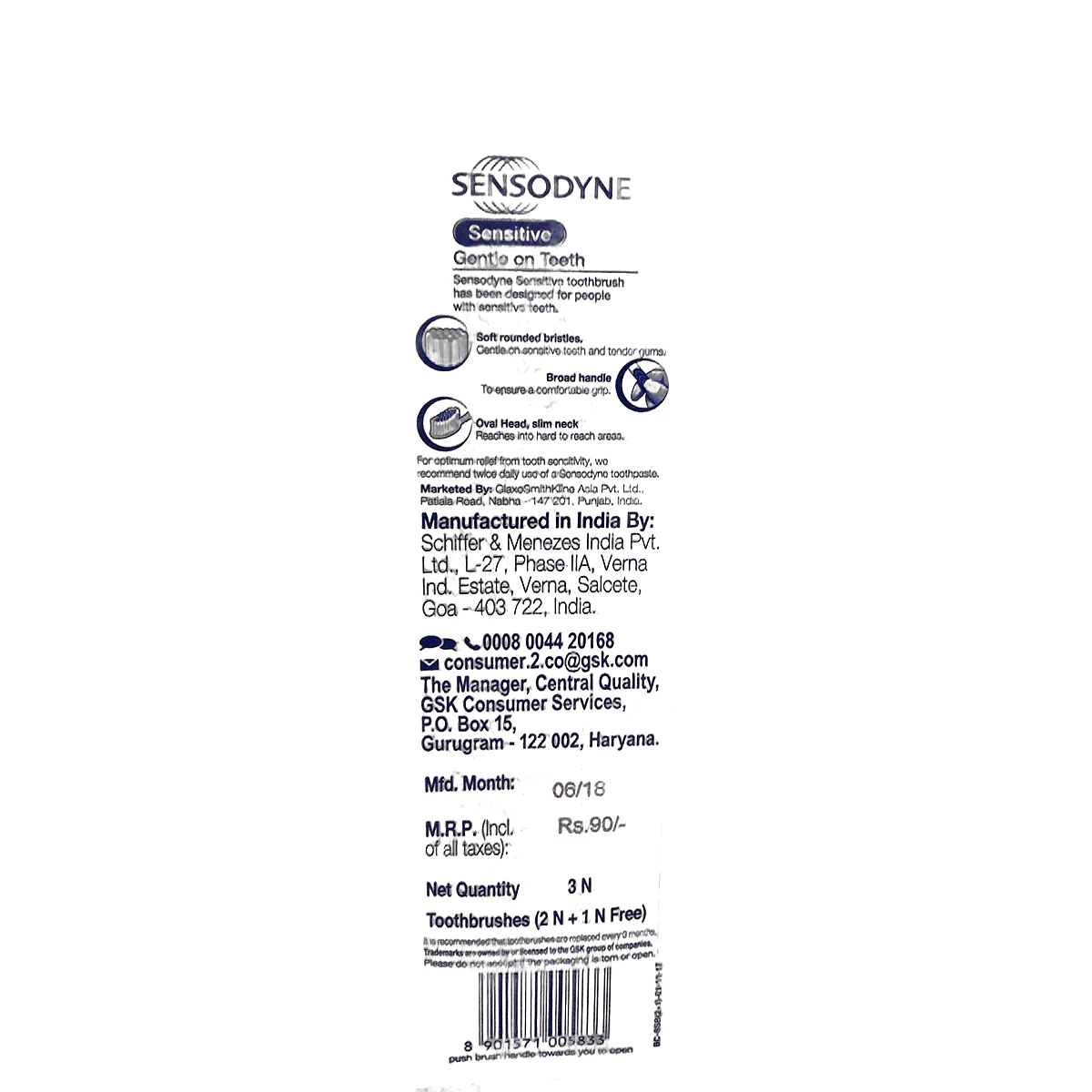 Sensodyne toothbrush Trio Pack Sensitive Soft - Slika 2