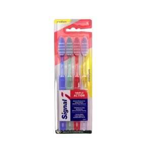 Signal toothbrush quatro pack Triple Action Medium