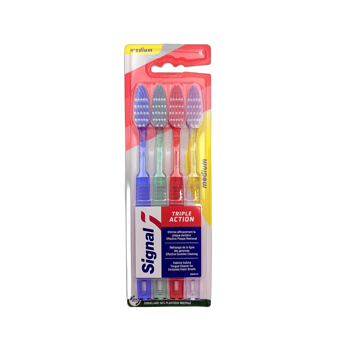 Signal toothbrush quatro pack Triple Action Medium