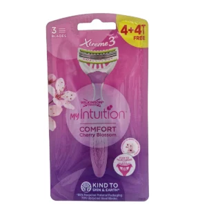 Wilkinson disposable razor women 4+4 pcs XTREME 3 My Intuition Comfort Cherry Blossom